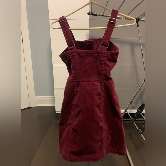 Burgundy Overall Dress - Picture 2 of 4